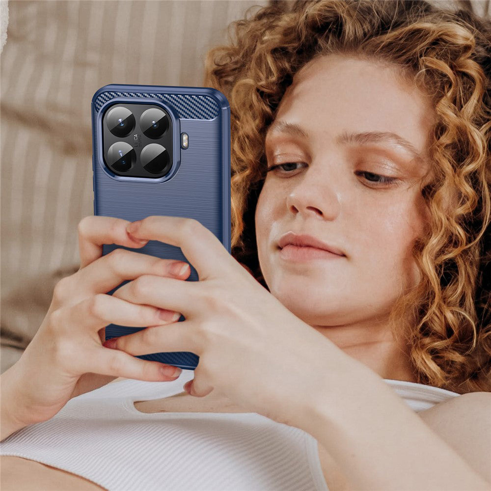 Étui pour Xiaomi 15T Pro, Techsuit, Carbone, Bleu