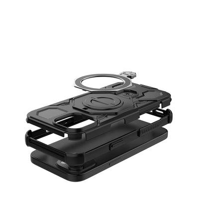 Étui pour Xiaomi 15T Pro, Techsuit, Carbon Shield Pro, Noir Clair