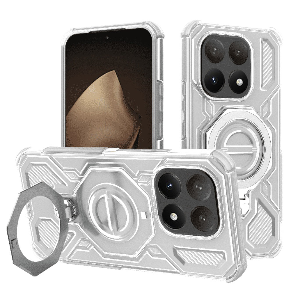 Étui pour Xiaomi 15T, Techsuit, Carbon Shield Pro, Blanc.