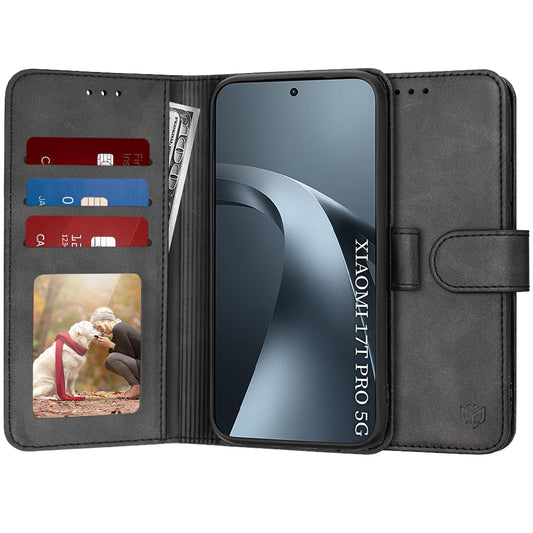 Coque pour Xiaomi 17T Pro, Techsuit, Diary Book, Noire