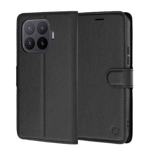 Coque pour Xiaomi 17T Pro, Techsuit, Leather Folio, Noire