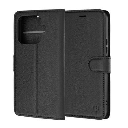 Coque pour Xiaomi 17T Pro, Techsuit, Leather Folio, Noire