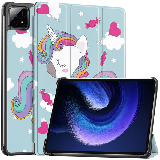 Coque pour Xiaomi Pad 6S Pro 12.4, Techsuit, FoldPro Unicorn, Multicolore