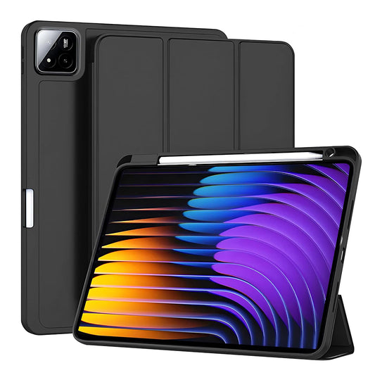 Housse pour Xiaomi Pad 7 / 7 Pro, Techsuit, Flex Trifold, Noire