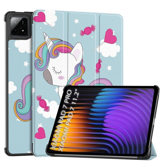 Coque pour Xiaomi Pad 7 / 7 Pro, Techsuit, FoldPro Unicorn, Multicolore
