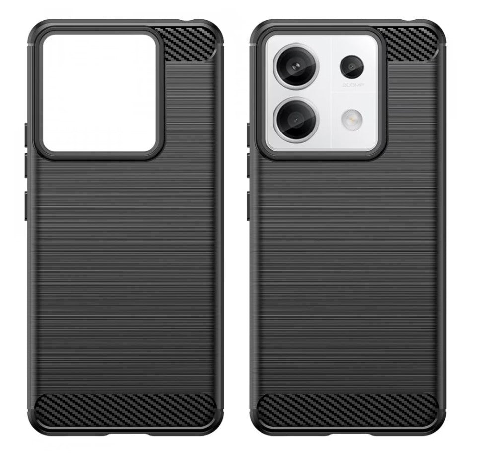 Coque pour Xiaomi Poco M6 / Redmi 13C 5G / Poco C65 / Redmi 13C, Tech-Protect, Carbon, Noir