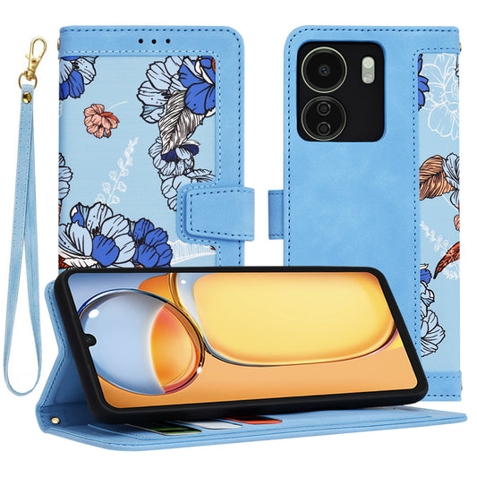 Coque pour Xiaomi Poco C65 / Redmi 13C, Techsuit, FlipCraft, Bleu