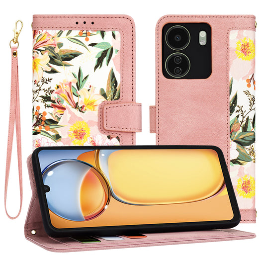 Coque pour Xiaomi Poco C65 / Redmi 13C, Techsuit, FlipCraft, Rose