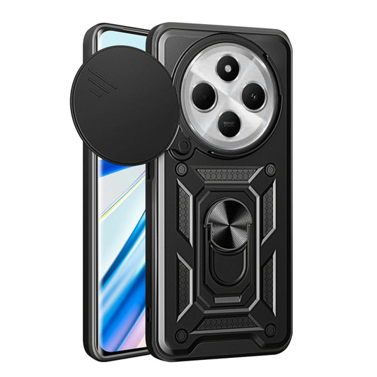 Coque pour Xiaomi Poco C75 / Redmi 14C, Techsuit, CamShield, Noire