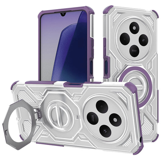 Coque pour Xiaomi Poco C75 / Redmi 14C, Techsuit, Carbon Shield Pro, Violet