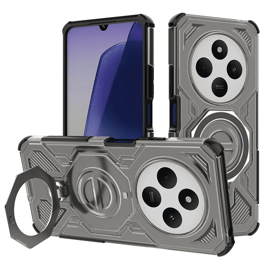 Coque pour Xiaomi Poco C75 / Redmi 14C, Techsuit, Carbon Shield Pro, Fumé