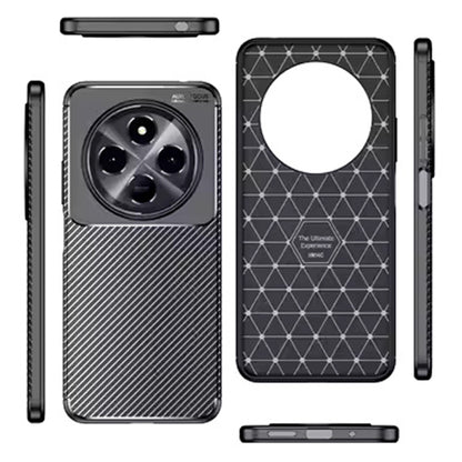 Coque pour Xiaomi Poco C75 / Redmi 14C, Techsuit, Fibre de carbone, Noire