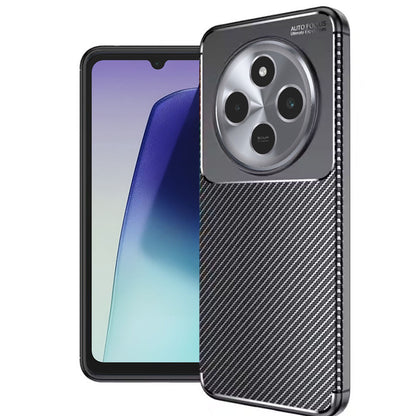 Coque pour Xiaomi Poco C75 / Redmi 14C, Techsuit, Fibre de carbone, Noire