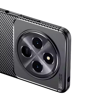 Coque pour Xiaomi Poco C75 / Redmi 14C, Techsuit, Fibre de carbone, Noire