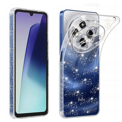 Coque pour Xiaomi Poco C75 / Redmi 14C, Techsuit, SparkleSkin, Transparente