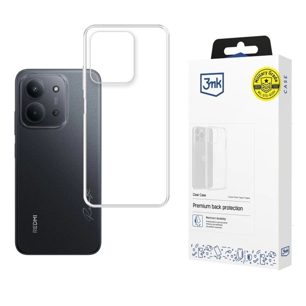 Étui pour Xiaomi Poco C85 4G / Redmi 15C 5G / 15C 4G, 3MK, Clair, Transparent
