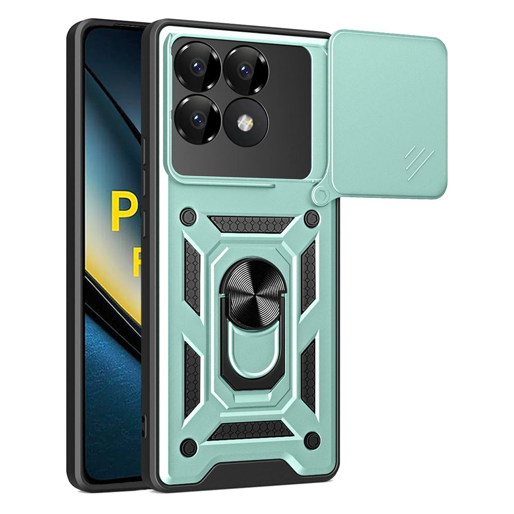 Coque pour Xiaomi Poco F6 Pro, Techsuit, CamShield, Vert