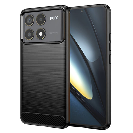 Coque pour Xiaomi Poco F6 Pro, Techsuit, Carbone, Noire