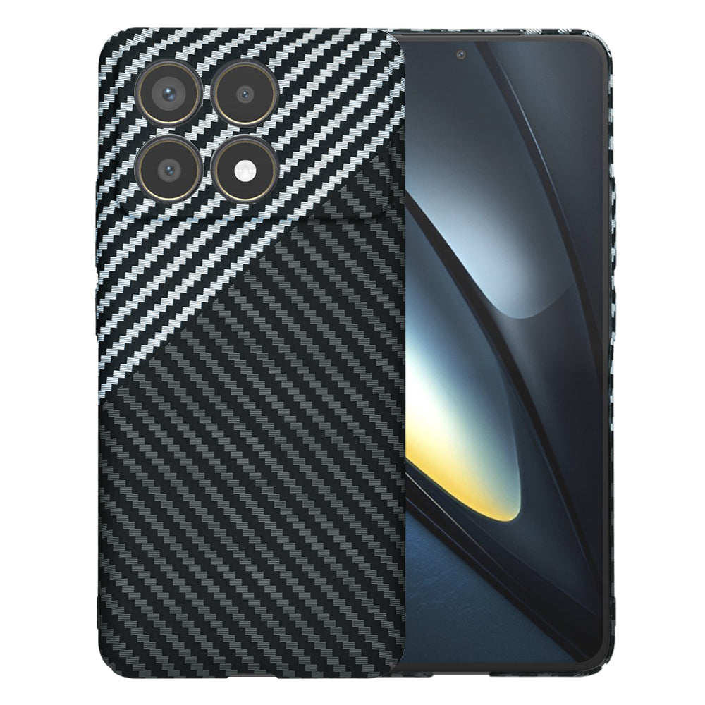 Coque pour Xiaomi Poco F6 Pro, Techsuit, Carbonite FiberShell, Noir Gris