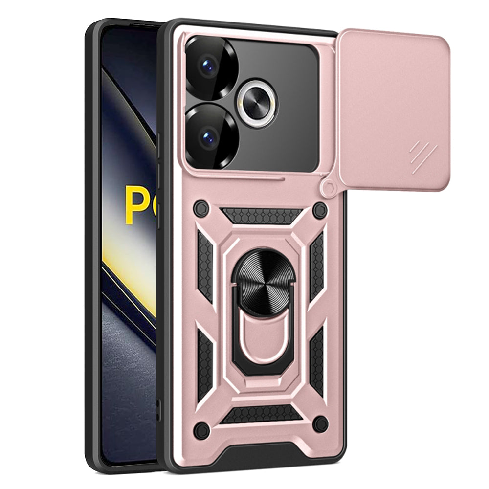 Coque pour Xiaomi Poco F6, Techsuit, CamShield, Rose