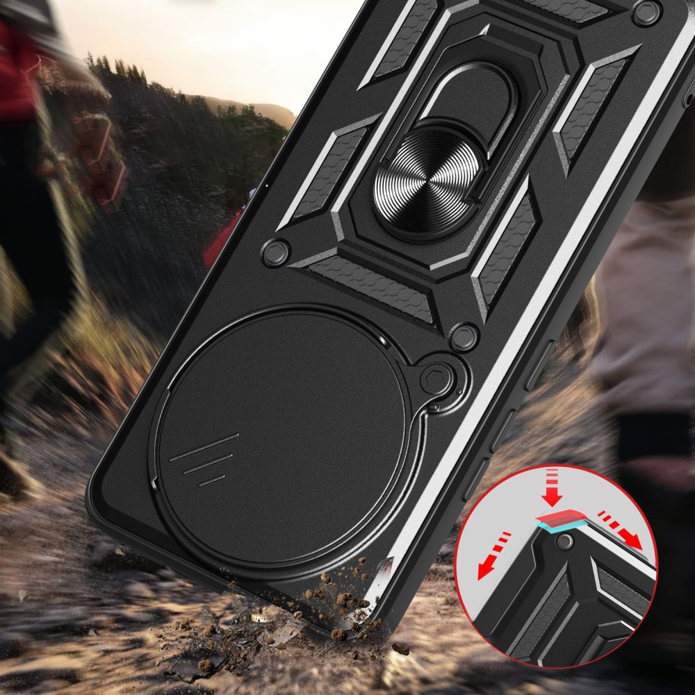 Coque pour Xiaomi Poco F7 Pro, Techsuit, CamShield, Noire