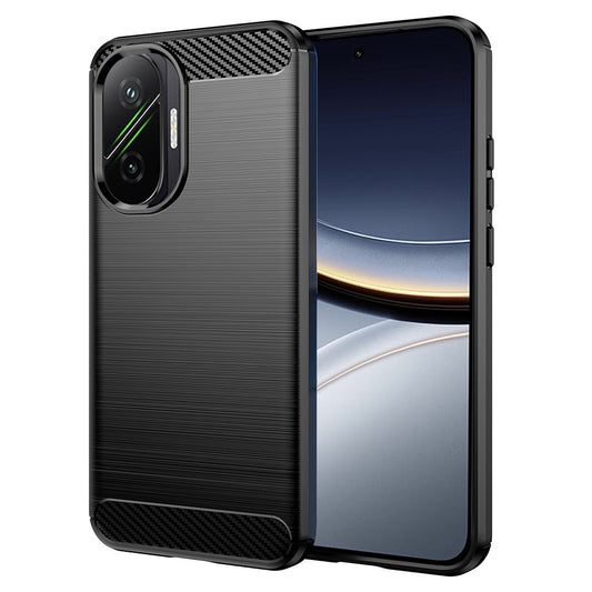 Coque pour Xiaomi Poco F7, Techsuit, Carbone, Noire
