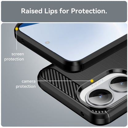 Coque pour Xiaomi Poco F7, Techsuit, Carbone, Noire