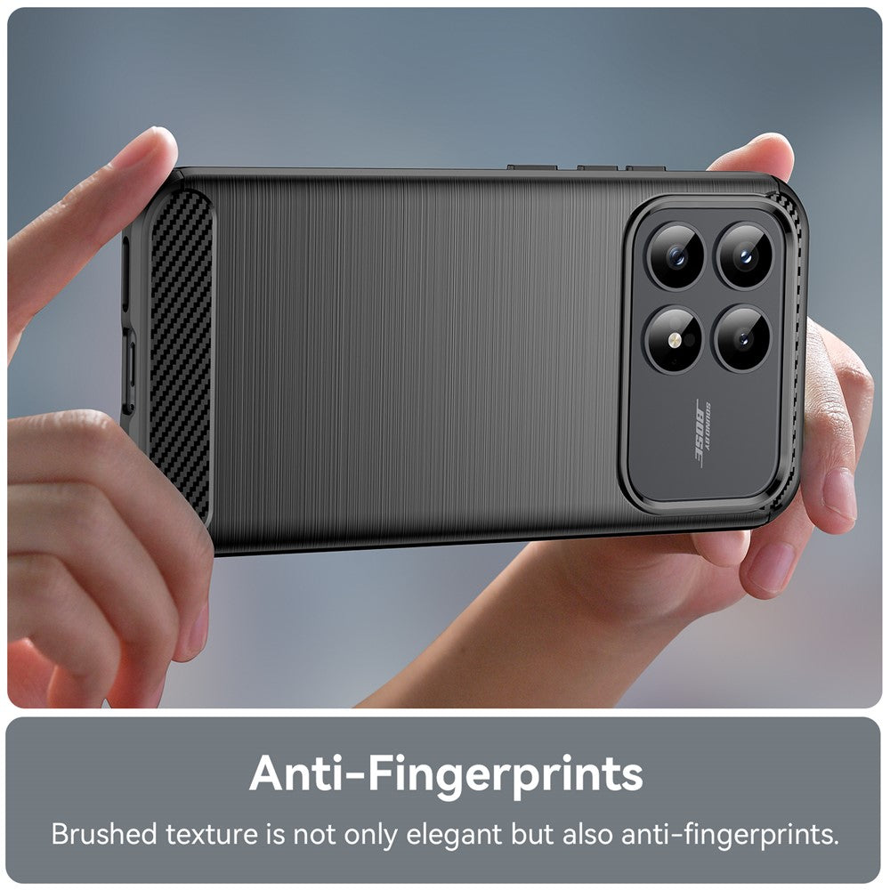Housse pour Xiaomi Poco F8 Pro, Techsuit, Carbone, Noire