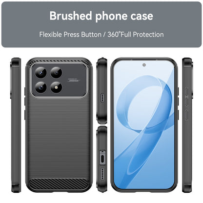 Housse pour Xiaomi Poco F8 Pro, Techsuit, Carbone, Noire
