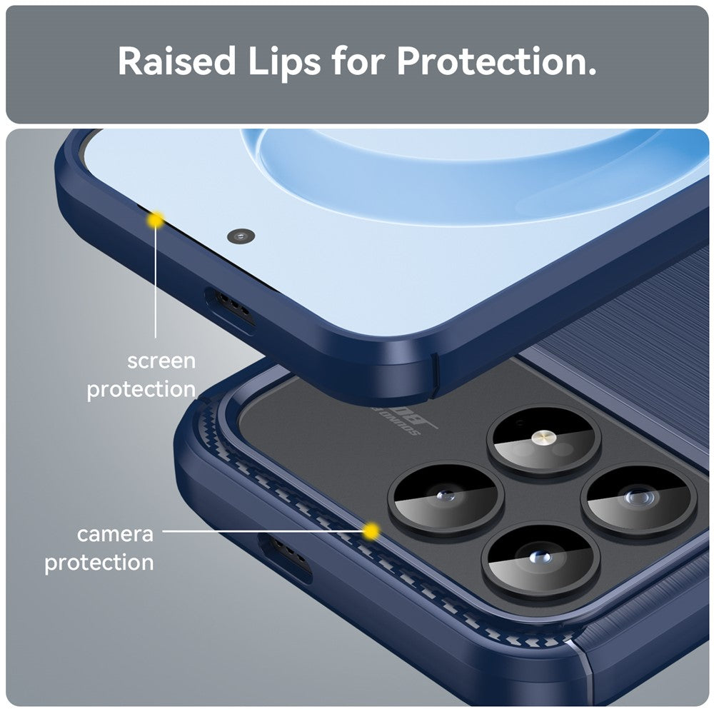 Coque pour Xiaomi Poco F9 Pro, Techsuit, Carbon, bleue