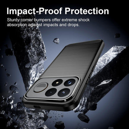 Coque pour Xiaomi Poco F9 Pro, Techsuit, Carbone, Noire