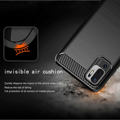 Coque pour Xiaomi Poco M3 Pro 5G / Redmi Note 10 5G, Techsuit, Carbone, Noire