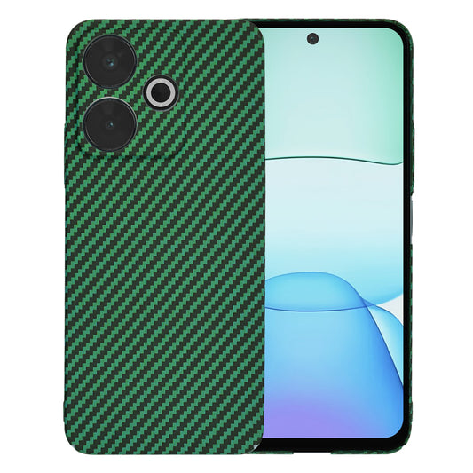 Coque pour Xiaomi Poco M6 4G / Redmi 13, Techsuit, Carbonite FiberShell, Vert