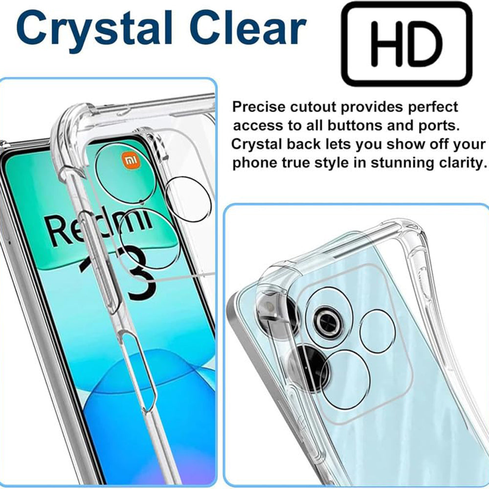Coque pour Xiaomi Poco M6 4G / Redmi 13, Techsuit, Antichoc Claire, Transparente