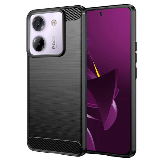 Coque pour Xiaomi Poco M7 Pro 5G, Techsuit, Carbone, Noire