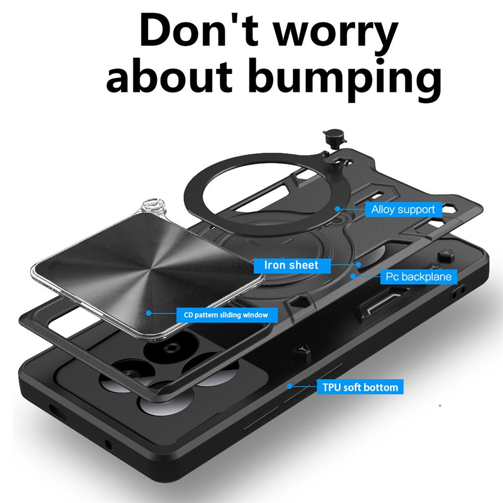 Étui pour Xiaomi Poco M8 Pro / Redmi Note 15 Pro+ 5G, Techsuit, CamGuard Pro, Bleu