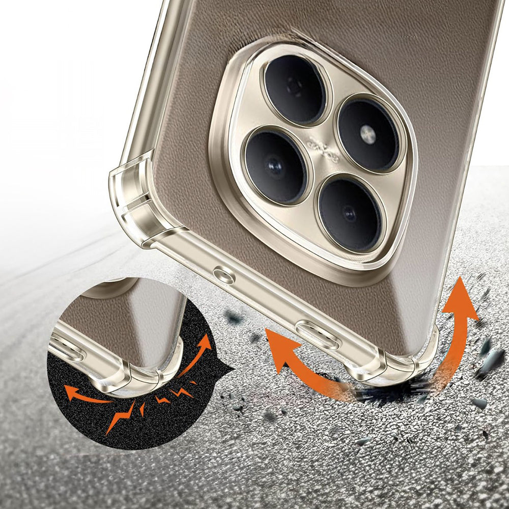 Étui pour Xiaomi Poco M8 Pro / Redmi Note 15 Pro+ 5G, Techsuit, Shockproof Clear, Transparent