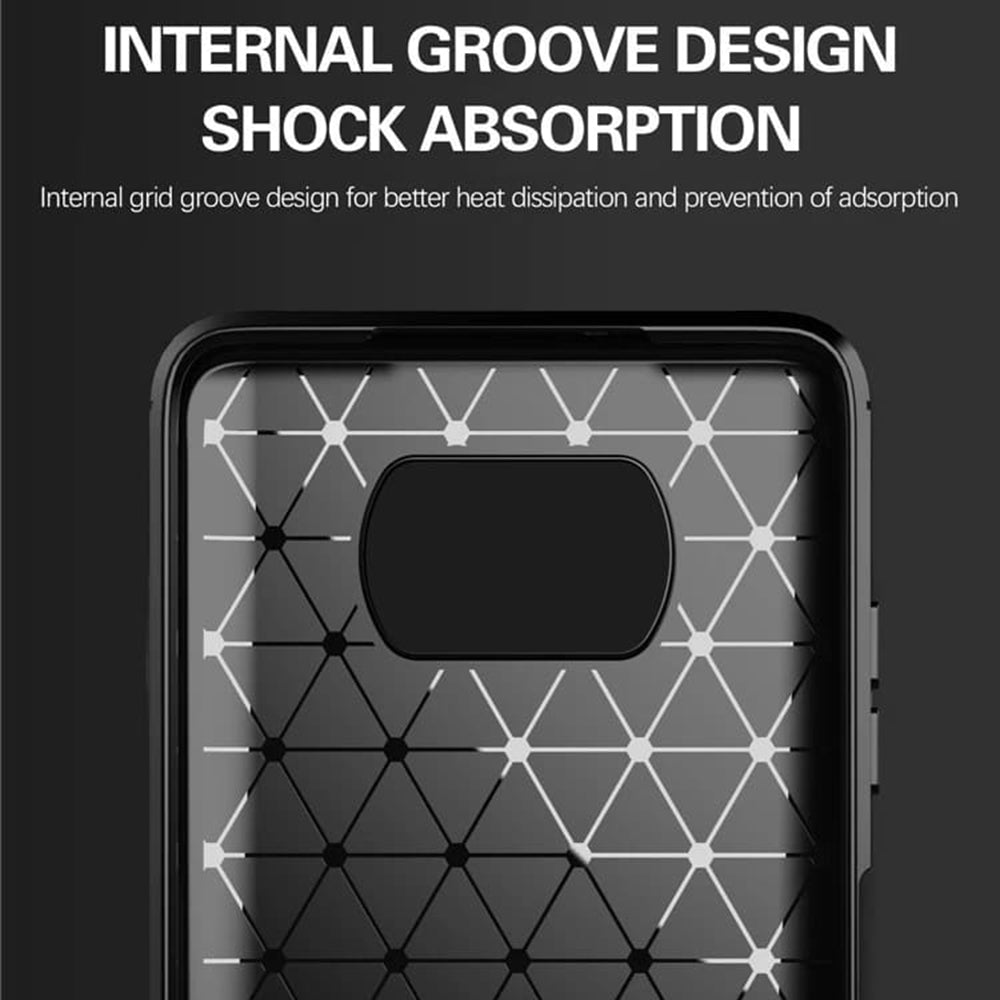 Coque pour Xiaomi Poco X3 Pro / X3 NFC / X3, Techsuit, Carbone, Noire