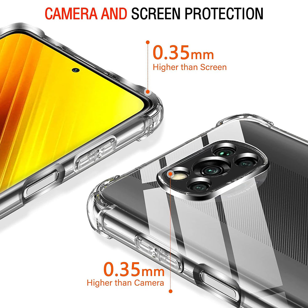 Case for Xiaomi Poco X3 Pro / X3 NFC / X3, Techsuit, Shockproof Clear, Transparent