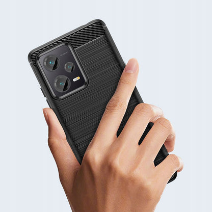 Coque pour Xiaomi Poco X5 / Note 12 5G, Techsuit, Carbone, Noire