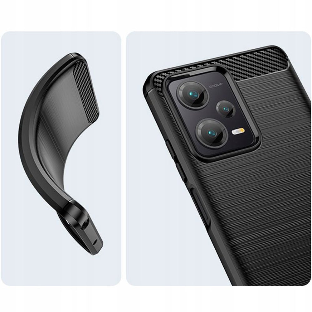 Coque pour Xiaomi Poco X5 / Note 12 5G, Techsuit, Carbone, Noire
