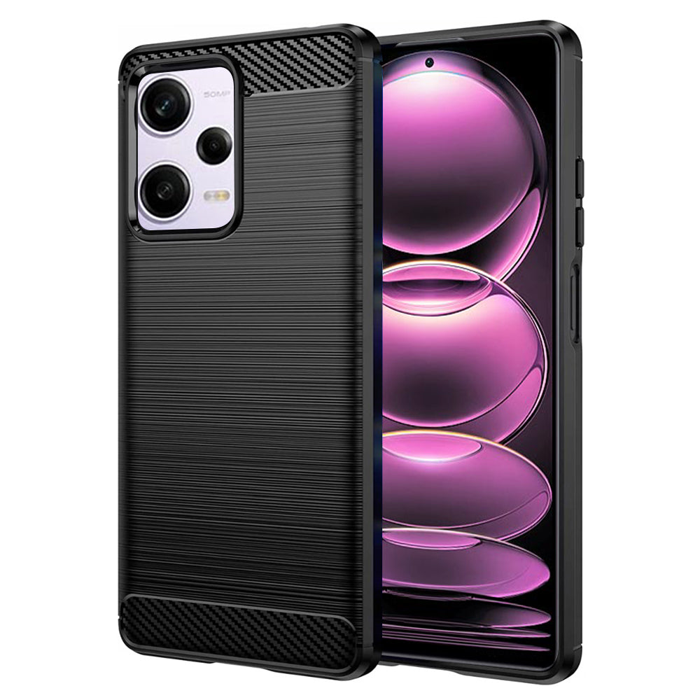 Coque pour Xiaomi Poco X5 Pro / Redmi Note 12 Pro 5G, Techsuit, Carbone, Noire