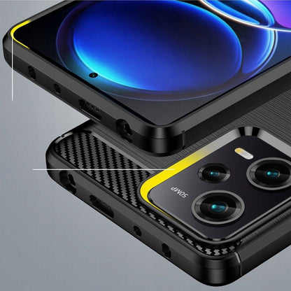Coque pour Xiaomi Poco X5 Pro / Redmi Note 12 Pro 5G, Techsuit, Carbone, Noire