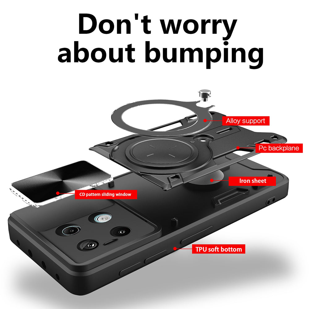 Coque pour Xiaomi Poco X6 / Note 13 Pro 5G, Techsuit, CamGuard Pro, Noire