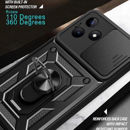 Coque pour Xiaomi Poco X6 / Note 13 Pro 5G, Techsuit, CamShield, Noire