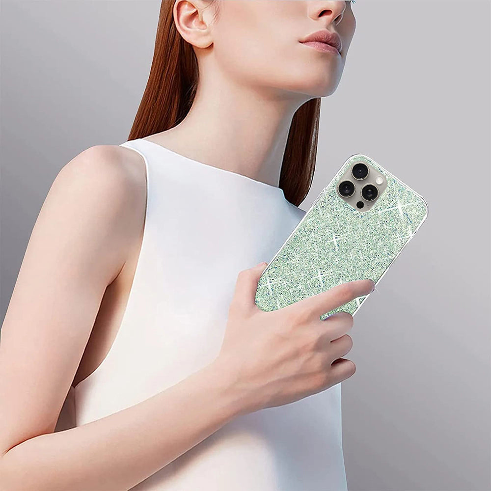 Case for Xiaomi Poco X6 Pro, Techsuit, Sparkly Glitter, White
