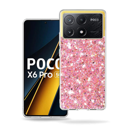Case for Xiaomi Poco X6 Pro, Techsuit, Sparkly Glitter, Pink