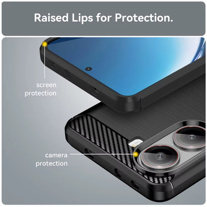 Coque pour Xiaomi Poco X7 Pro, Techsuit, Carbone, Noire