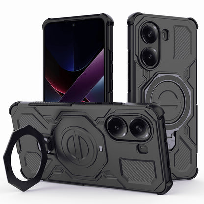 Coque pour Xiaomi Poco X7 Pro, Techsuit, Carbon Shield Pro, Noire