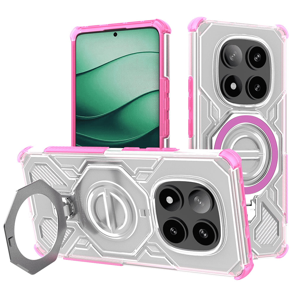 Coque pour Xiaomi Poco X7 / Redmi Note 14 Pro 5G, Techsuit, Carbon Shield Pro, Rose